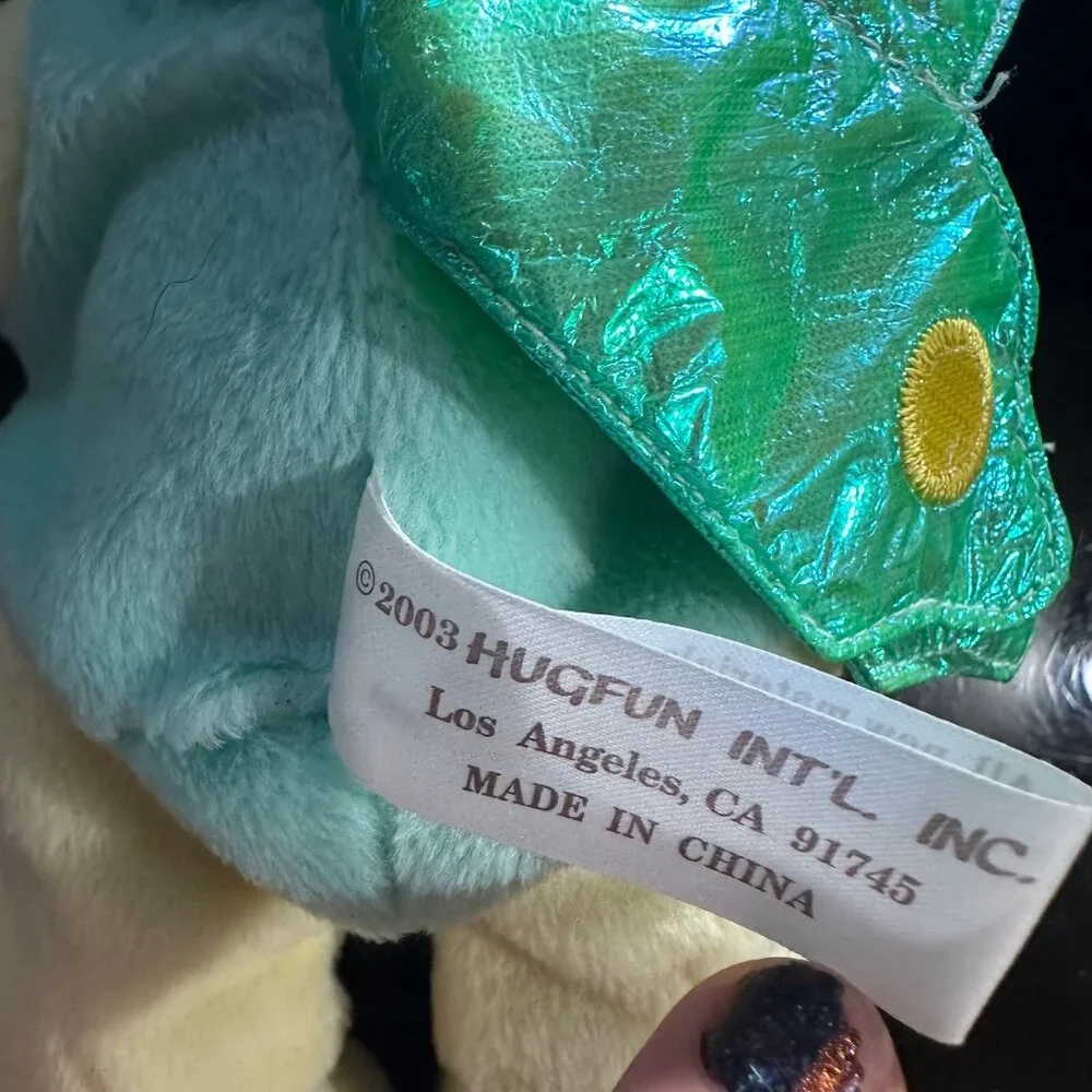 Vintage 2003 Hugfun Intl Bunny Rabbit Dressed As Butterfly Plush 9" - Picture 9 of 9